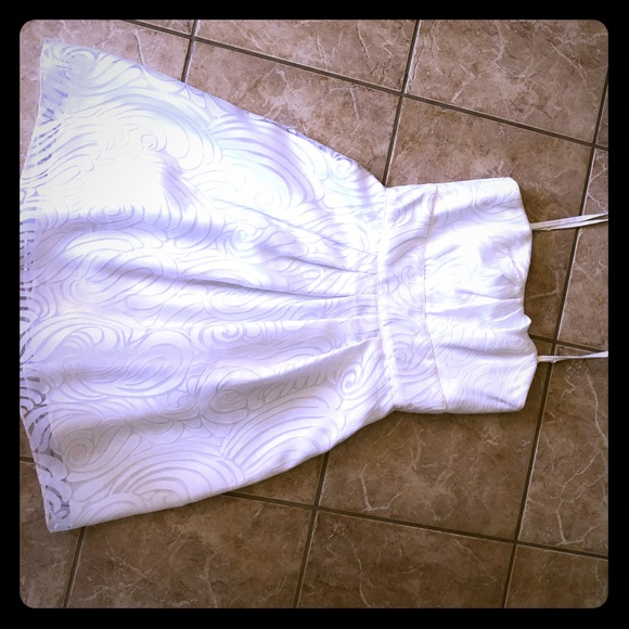 WHBM white dress with removable straps - Picture 1 of 3